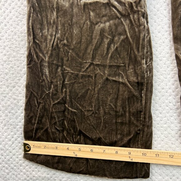 Fabiana Filippi Crushed Velvet Trouser Silk Blend Champagne Quiet Luxury Sz 44 - Picture 10 of 13